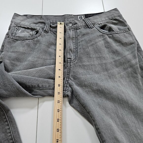 Marc Ecko Jeans Men 34 Gray Straight Leg Pockets Cotton Hippie Grunge Streetwear - Picture 6 of 16
